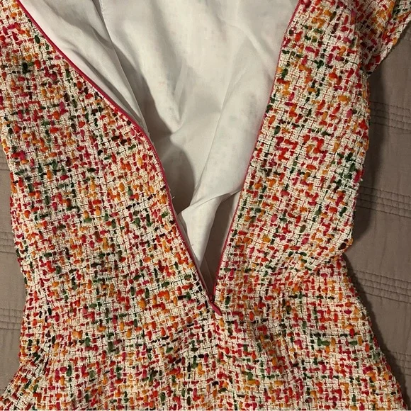 Never A Wallflower Multicolor Tweed Dress with Ruffle Hem - Picture 6 of 7